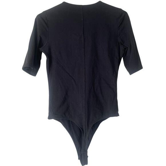 Everlane Black Short Sleeve Bodysuit Size Medium - Picture 4 of 7